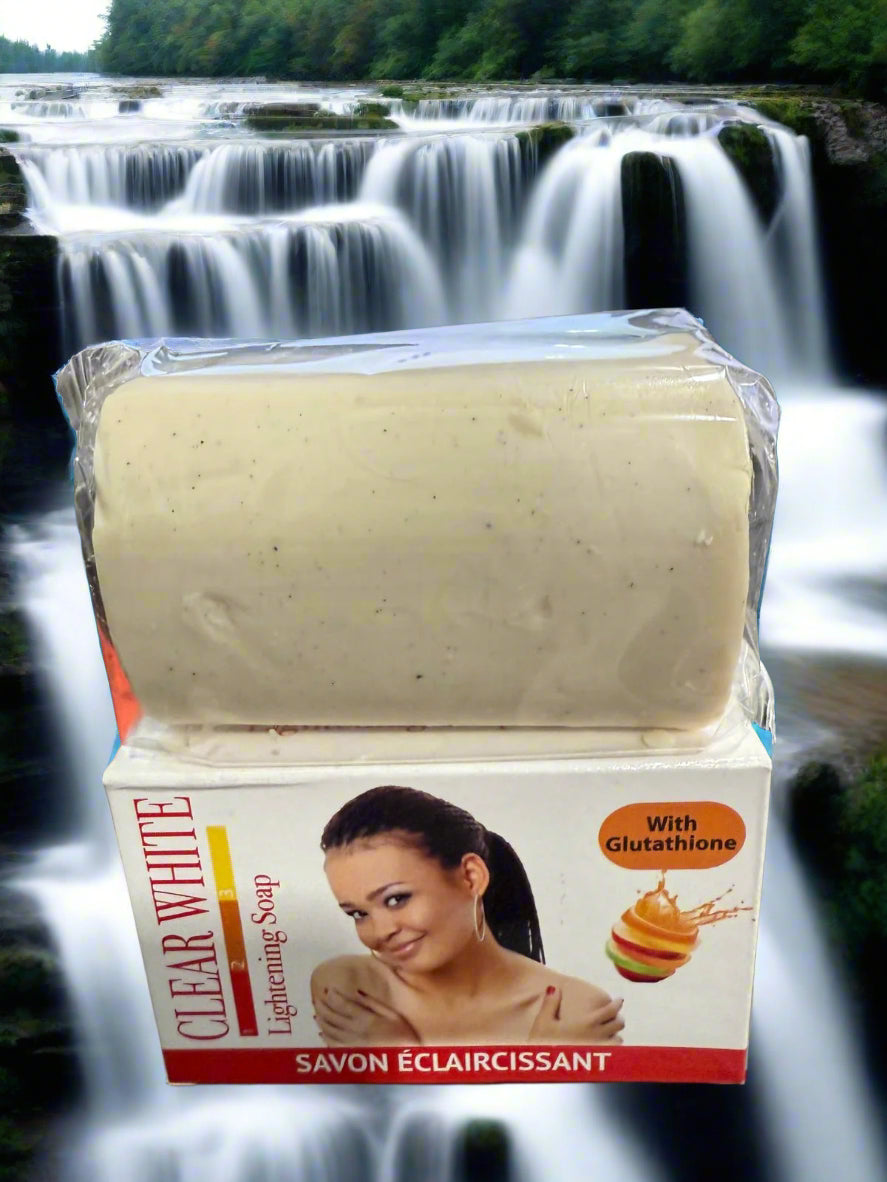Clear White Lightening Soap With Glutathone 250 Grm usbeautybazaar Clear White Lightening Soap With Glutathone 250 Grm usbeautybazaar