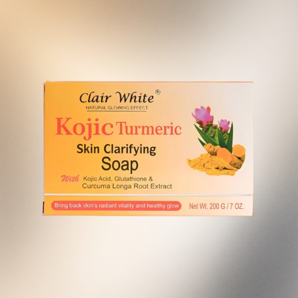 Clair white Natural Glowing Effect Kojic Turmeric Skin Clarifying Soap