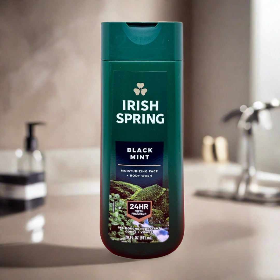 Irish Spring Black Mint Wash 591ml – usbeautybazaar
