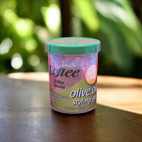 Softee Silky Shine Olive Styling Gel 227g