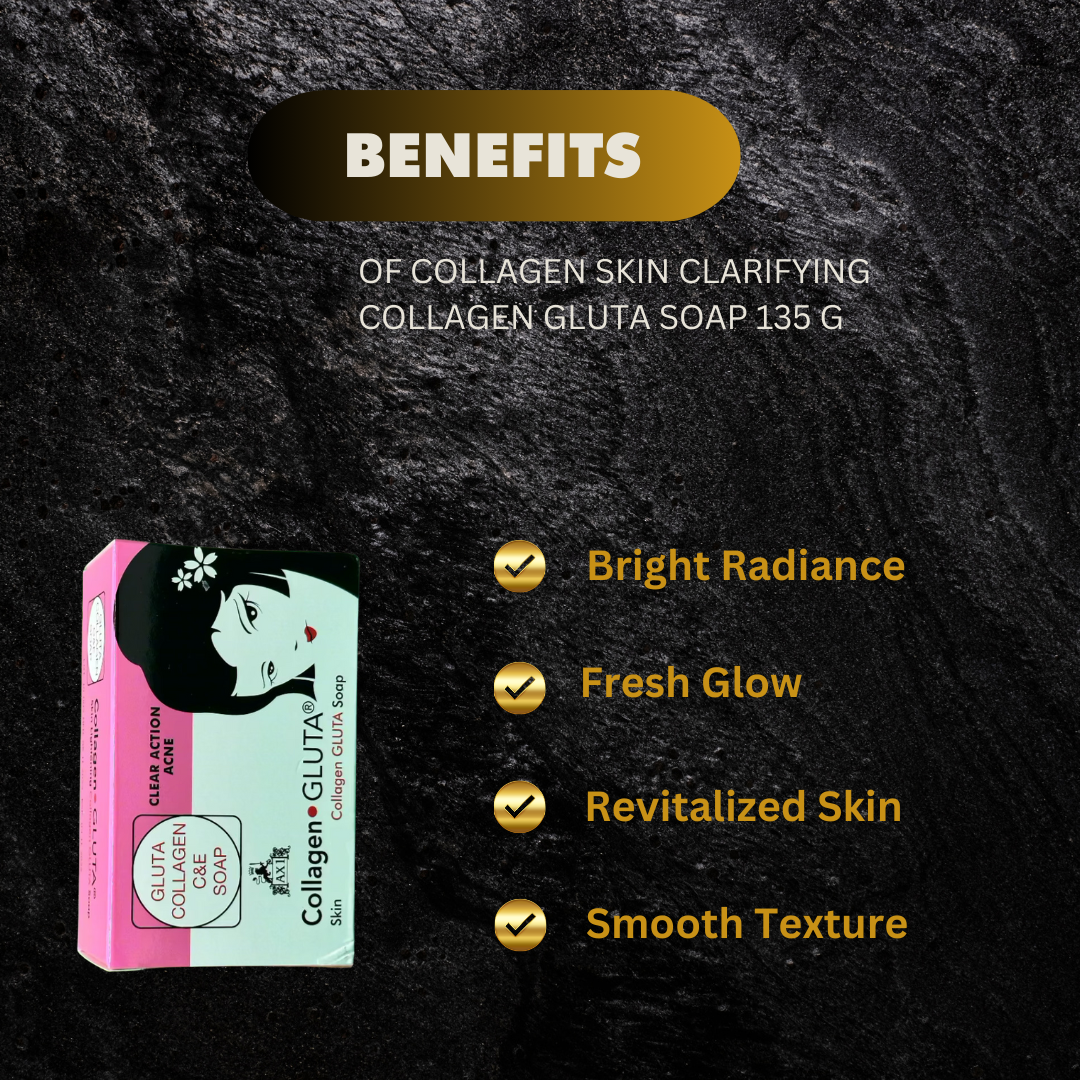 Collagen Gluta Soap Glow & Smoothness, 135g usbeautybazaar Collagen Gluta Soap Glow & Smoothness, 135g usbeautybazaar