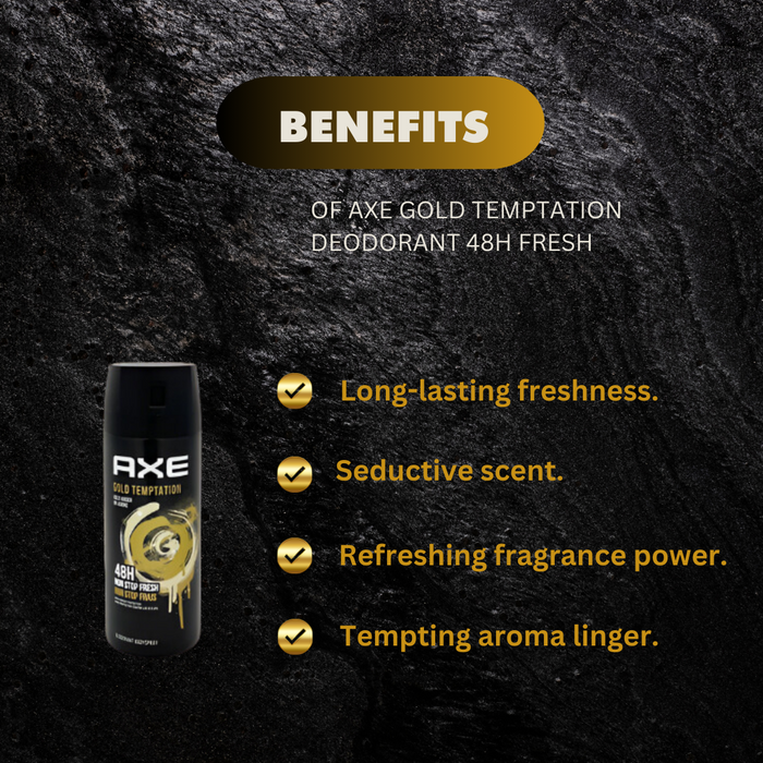 Axe Gold Temptation Deodorant 48h Fresh 150ml