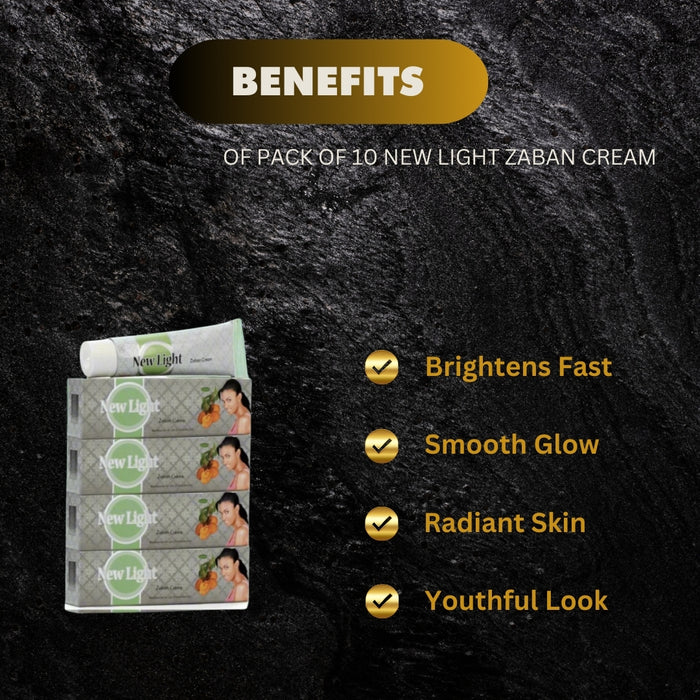 Pack of 10 New Light Zaban Cream 50g | 1.76oz Clearance
