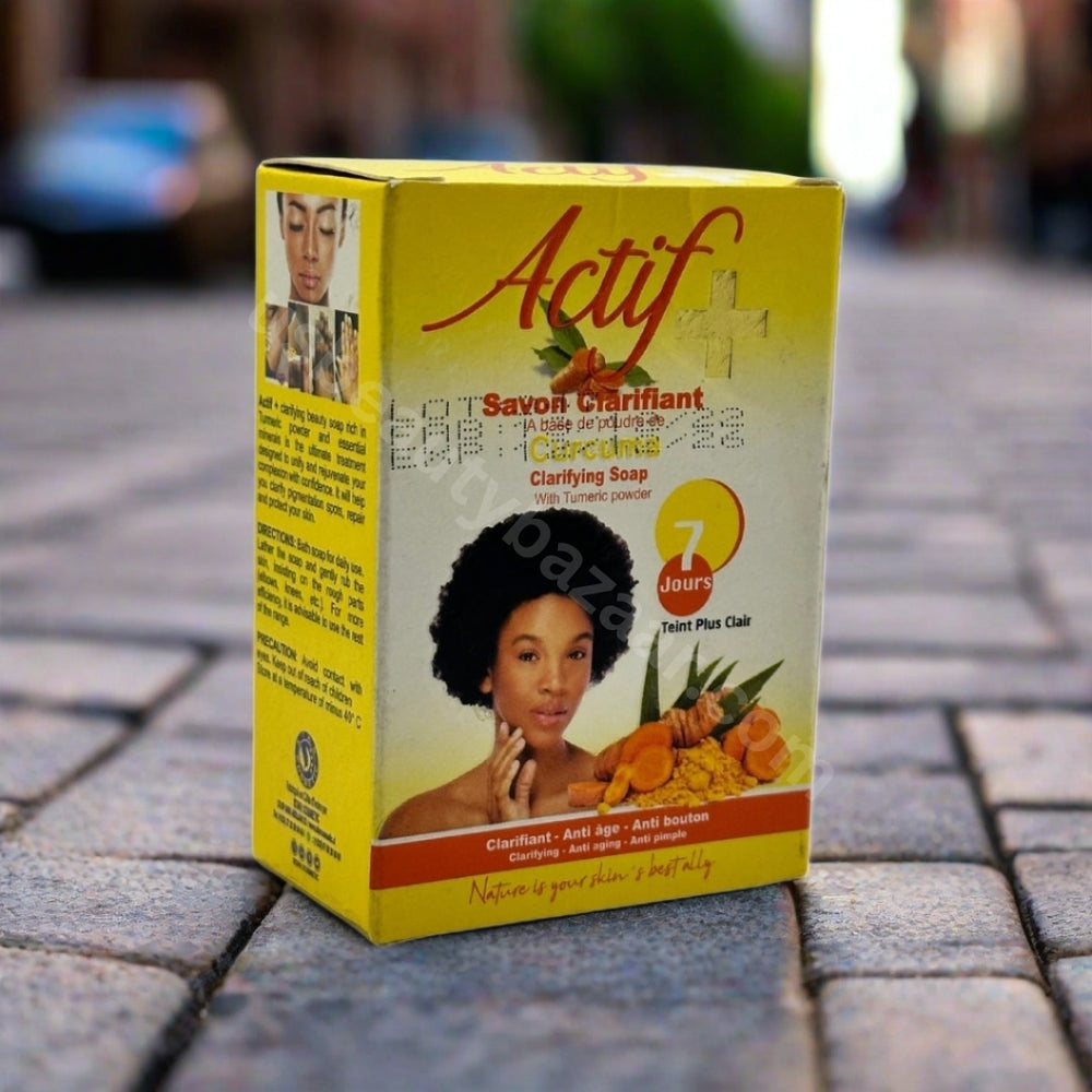 Expiring 12/2026 Actif Savon Curcume Clarifying Soap with Turmeric 180g Clearence