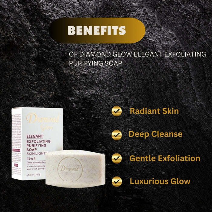 Diamond Glow Elegant Exfoliating Purifying Soap 7 oz