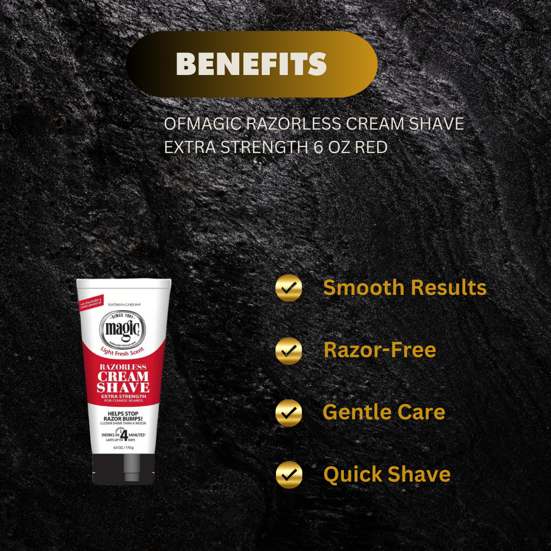 Buy Magic Razorless Cream Shave 6oz Red – usbeautybazaar