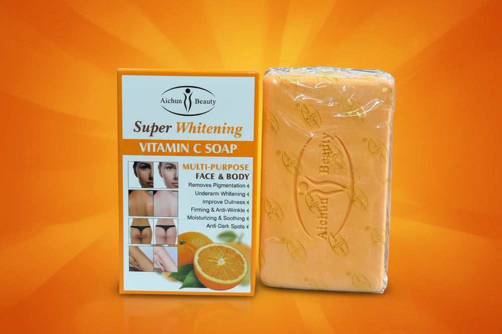 Aichun Beauty Vitamin C Super Whitening Soap  Multipurpose Face & Body 300 Grm