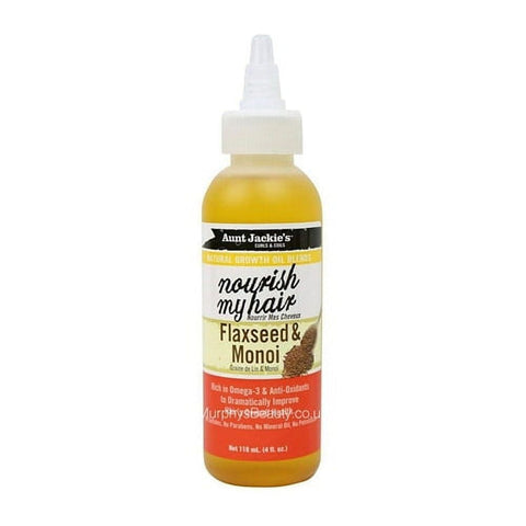 Aunt Jackies Growth Oil Nourish my Hair Flaxseed & Monoi 4 oz