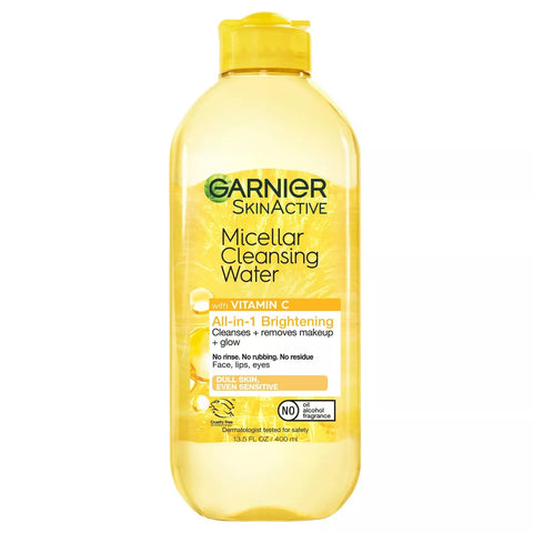 Garnier Brightening & Hydrating Micellar Water with Vitamin C Makeup Remover 13.5 Fl Oz 400ml