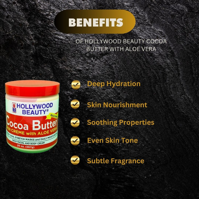 Hollywood Beauty Cocoa Butter with Aloe Vera 20oz