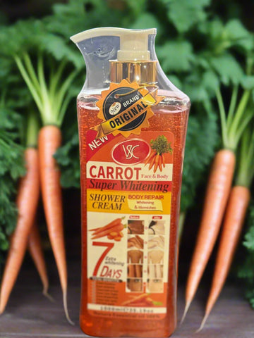 VSC Carrot Face & Body Super Shower Cream for Whitening And Blemishes   1000 ml