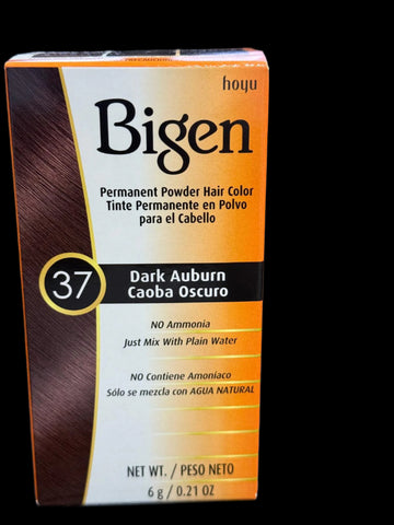 Bigen Permanent Powder Hair Color 37 Dark Auburn Black 0.21 oz