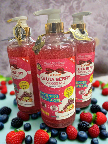 Bloom Gluta Berry  Fast Action  Whitening Shower Gel 1000ML