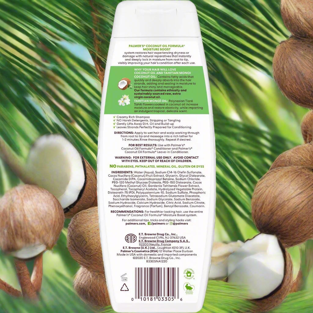 palmer's coconut shampoo ingredients Palmer's Coconut Oil Formula Moisture Boost Shampoo, 13.5 Oz., – usbeautybazaar