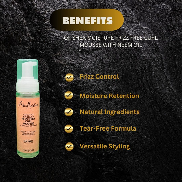 Shea Moisture Frizz Free Curl Mousse With Neem Oil 222ml