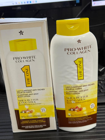 The One Pro White Collagen Shea Butter Egg Yolk Body Lotion 500 Ml 16.9 Fl OZ