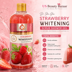 Dr. Skin Glow Strawberry Whitening Scrub Shower Gel  Size: 1000 ml