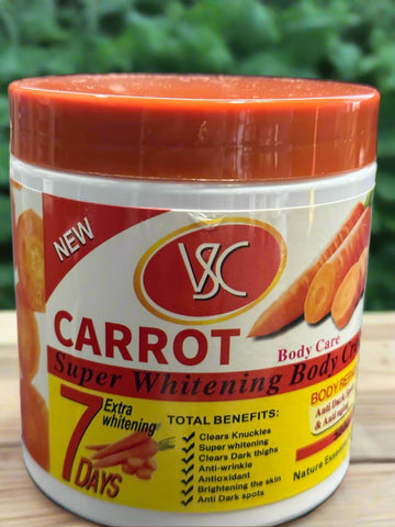 VSC Carrot Super Whitening Body Cream  500 Grm 7 Days