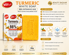 Woot Gold Turmeric White Soap Size 80 Grm