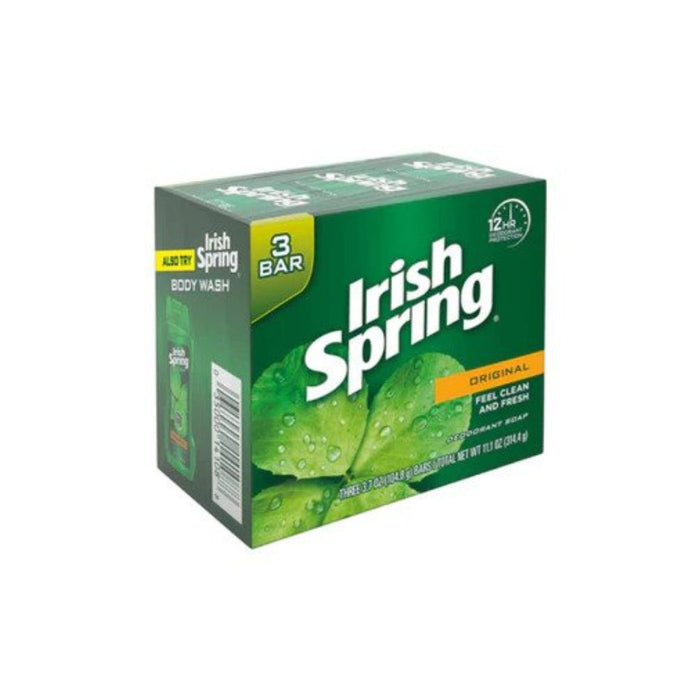 Irish Spring Original Deodorant Bar Soap 3.75 oz- 3 Pack Bar