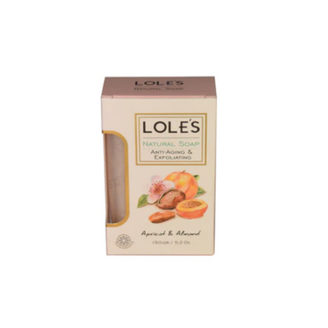 Lole's Natural Soap Anti-Aging and Exfoliating Apricot & Almond - Pack of 6 150 gm / 5.2 oz